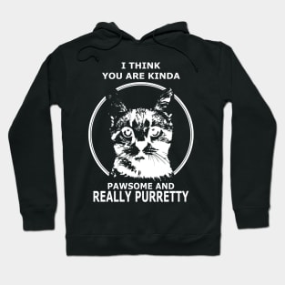 I Think You Are Kinda Pawsome and Really Purretty Hoodie